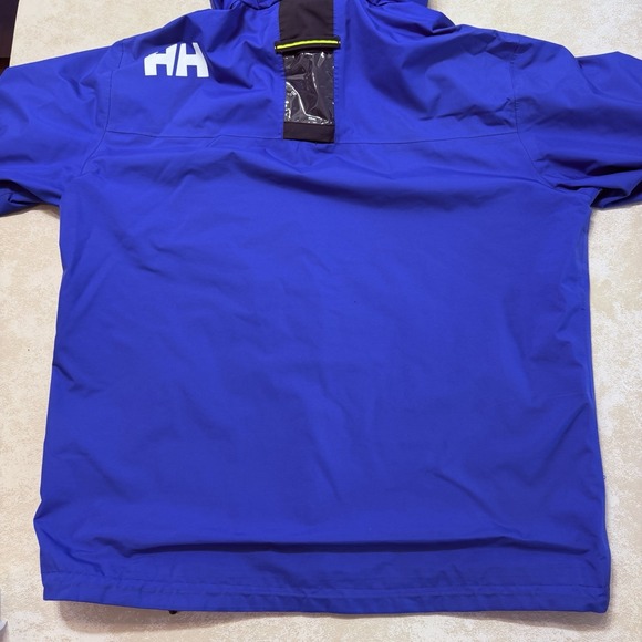 Helly Hansen Helly Tech Hooded Rain Jacket Mens Large Blue Waterproof Shell - Picture 9 of 11